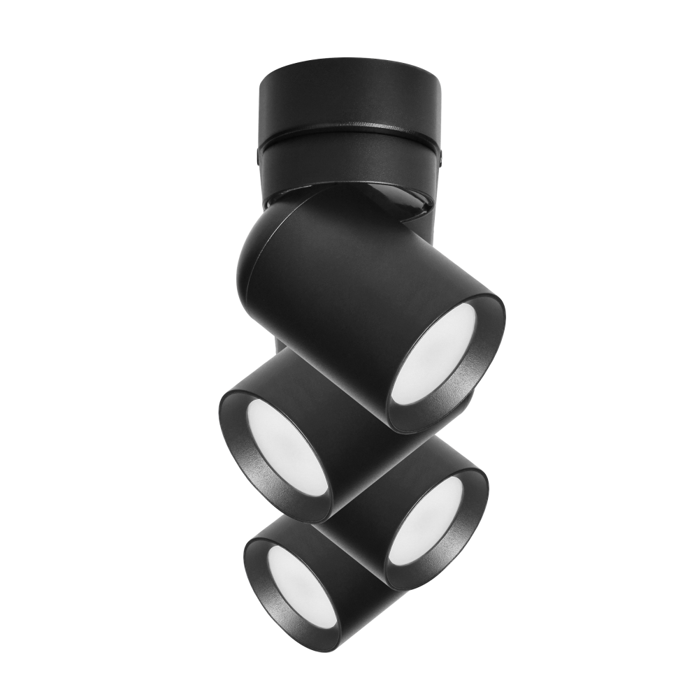 MALTA SP 4, wall and ceiling light, GU10 max. 4x12W, IP20, black